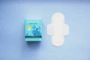 A picture of an organic, natural period pad for heavy periods