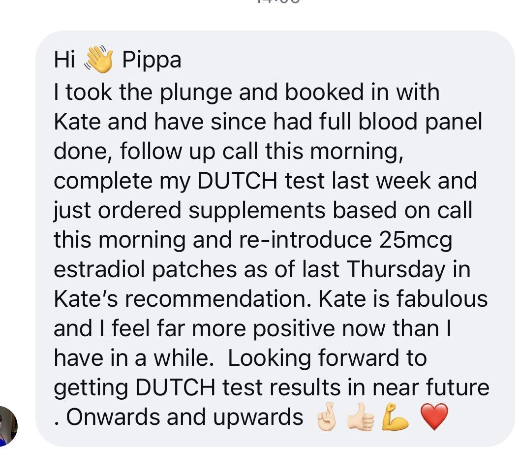 IMG_3497 Client testimonial for the DUTCH Complete Test UK at Pippa Campbell Health